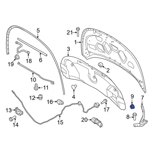 Hinge Nut - Ford (-N621940-S439) - view 19