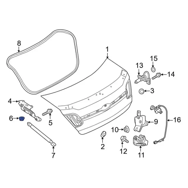 Hinge Nut - Ford (-N621940-S439) - view 9