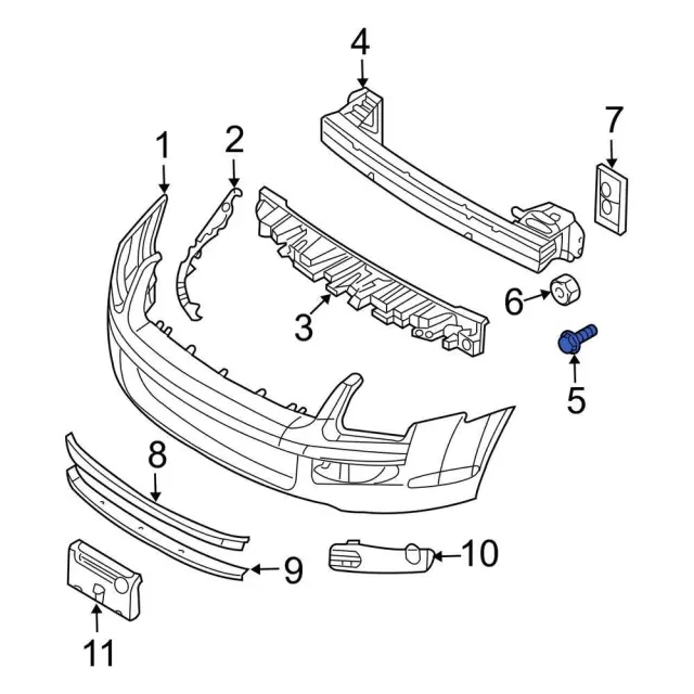 Upper Hinge Lower Bolt - Ford (-N811479-S424) - view 3