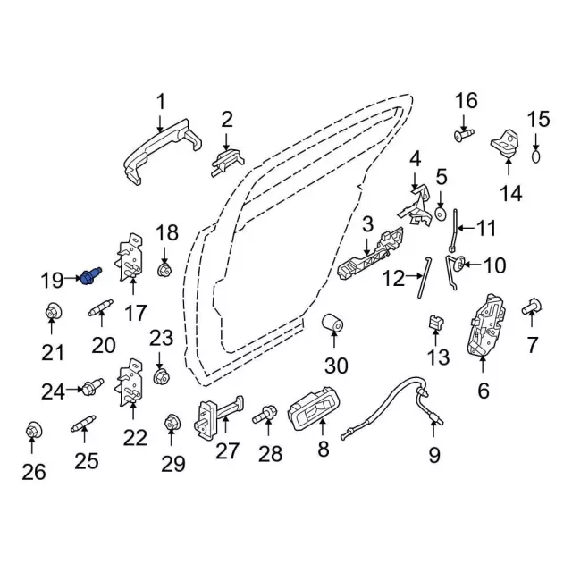 Upper Hinge Lower Bolt - Ford (-N811479-S424) - view 4