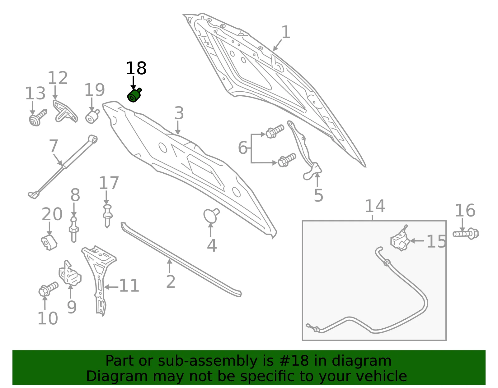 Hood Stop Buffer - Ford (-N811518-S) - view 5