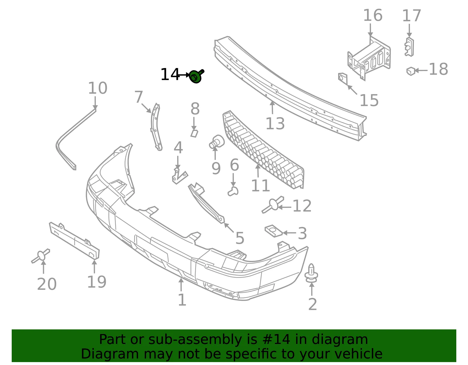Hinge Bolt - Ford (-W503932-S439) - view 6
