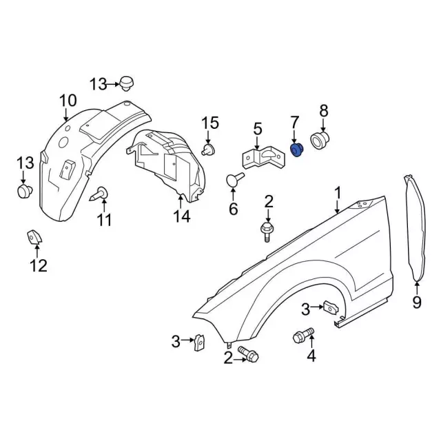 Valance Panel Nut - Ford (-W520802-S441) - view 16