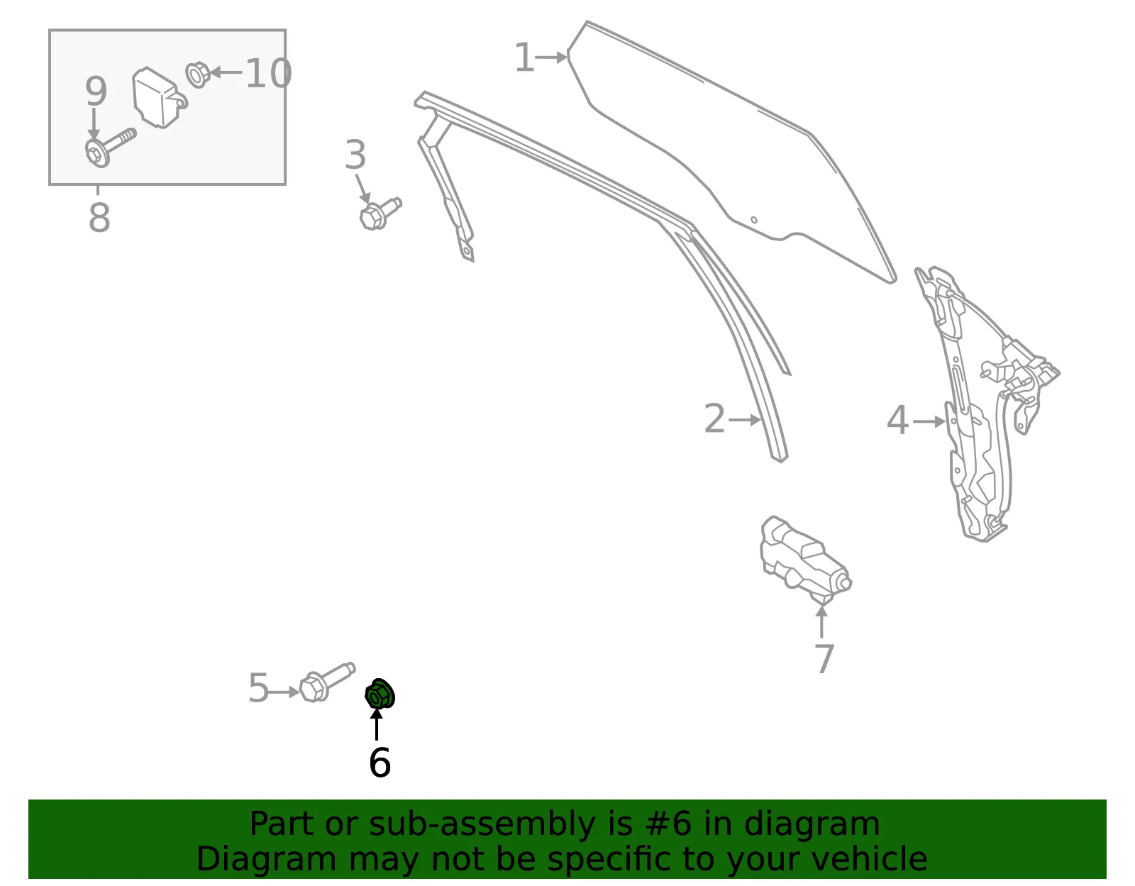 Window Regulator Nut - Ford (-W701014-S442) - view 8
