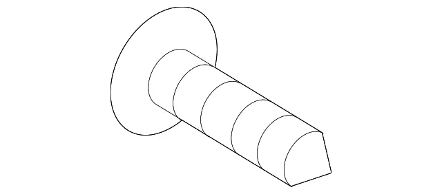 Pull Handle Screw - Ford (-W702738-S424) - view 6