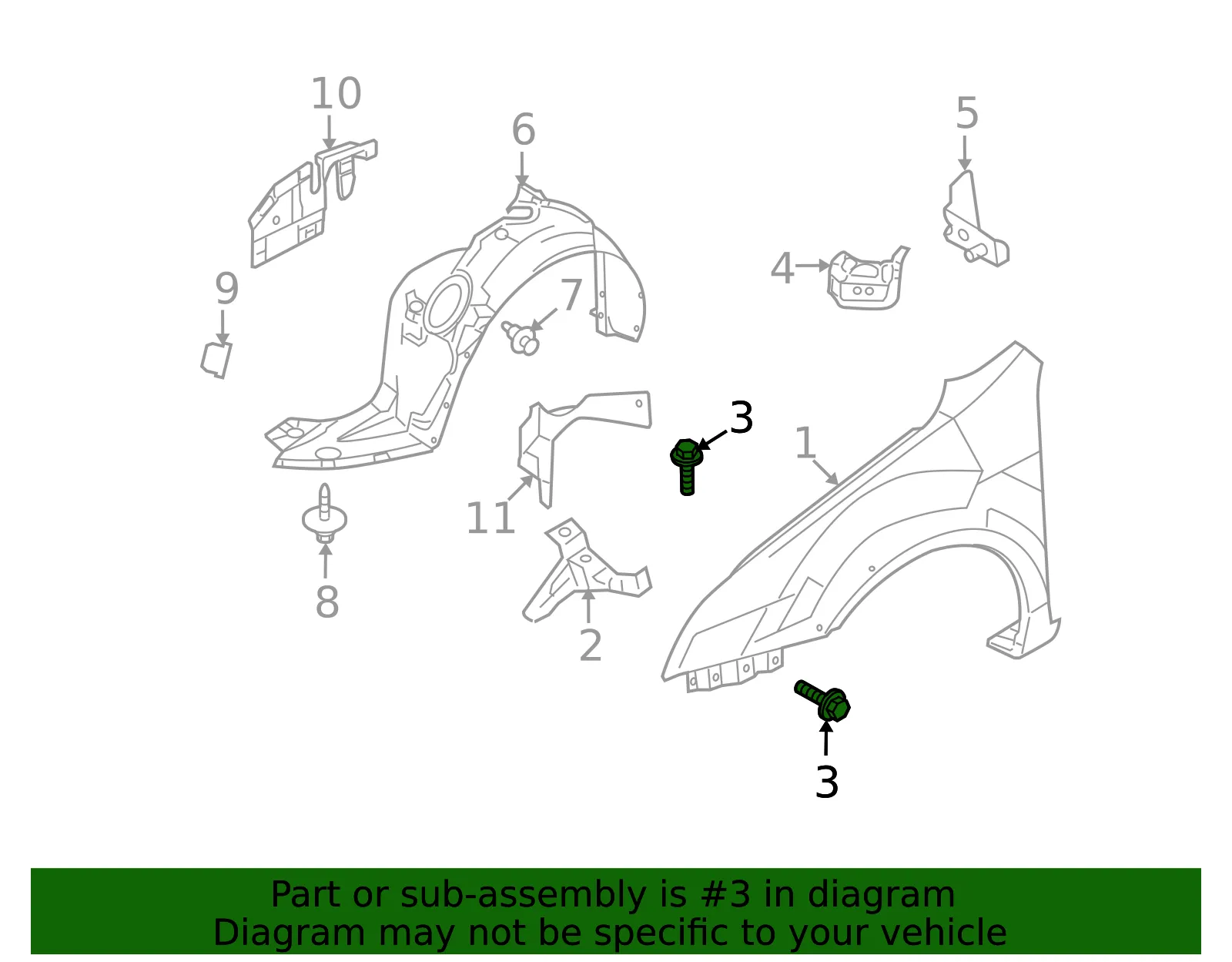 Window Regulator Bolt - Ford (-W707491-S439) - view 6