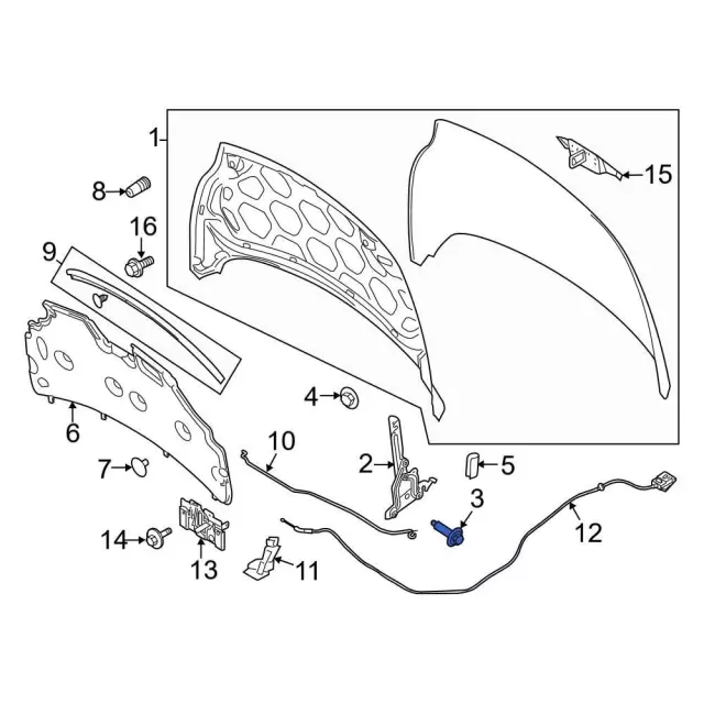 Hinge Bolt - Ford (-W711806-S442) - view 22