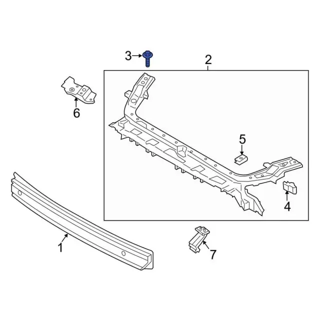 Hinge Bolt - Ford (-W711806-S442) - view 5