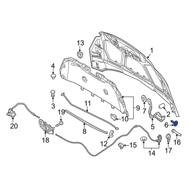 Hinge Bolt - Ford (-W711806-S442) - view 6
