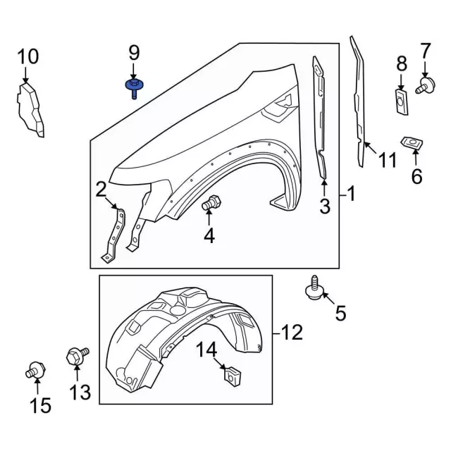Fender Bolt - Ford (-W714338-S439) - view 9