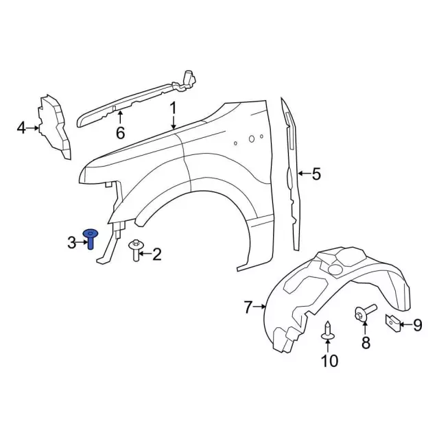 Fender Bolt - Ford (-W714338-S439) - view 19
