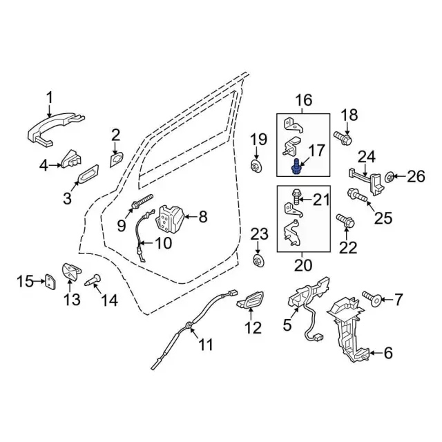 Upper Hinge Mount Bolt - Ford (-W715134-S439) - view 16