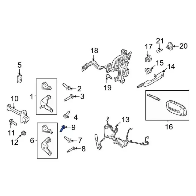 Upper Hinge Mount Bolt - Ford (-W715134-S439) - view 17
