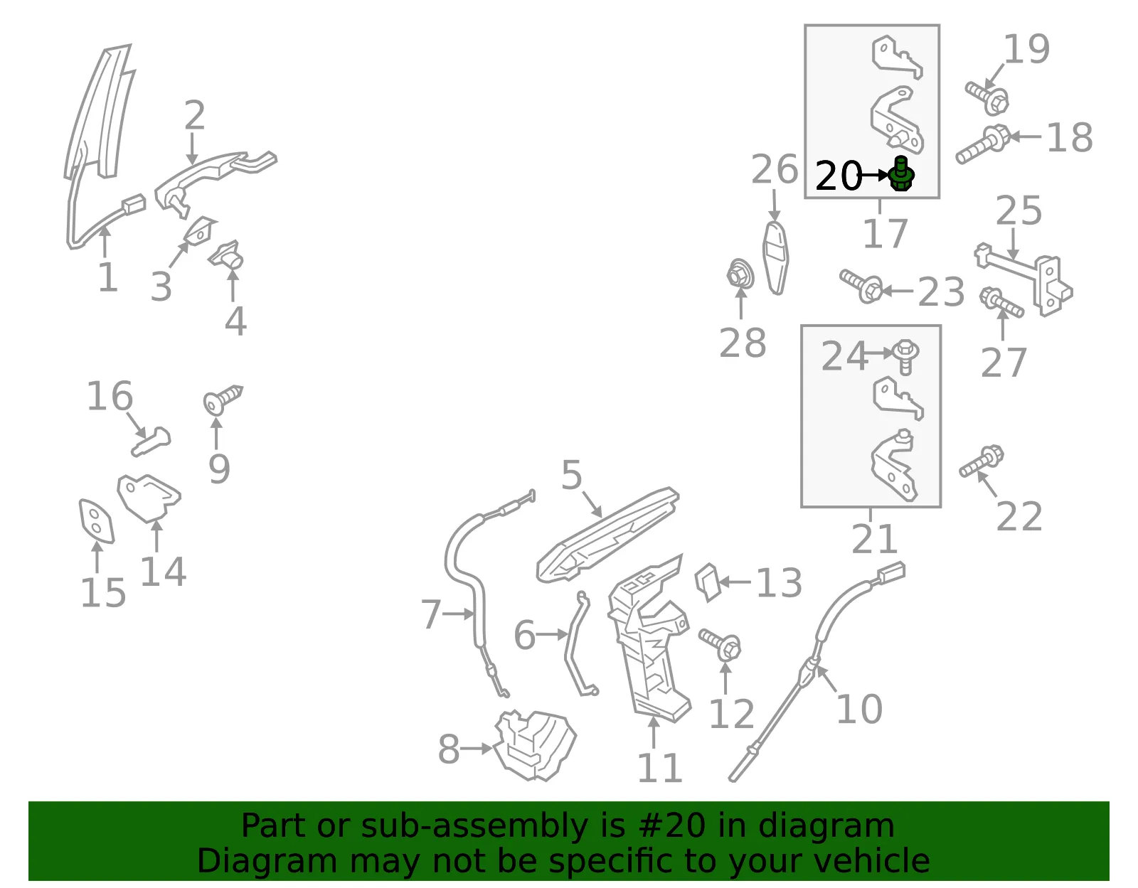 Upper Hinge Mount Bolt - Ford (-W715134-S439) - view 19