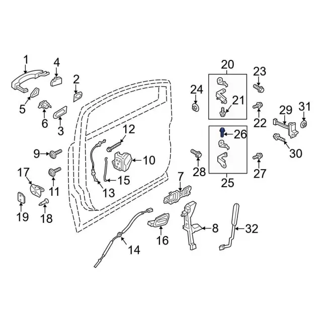 Upper Hinge Mount Bolt - Ford (-W715134-S439) - view 4