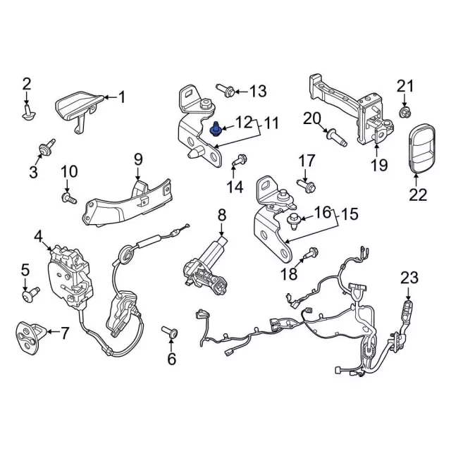 Upper Hinge Mount Bolt - Ford (-W715134-S439) - view 6