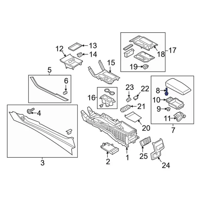 Console Armrest Bumper - Ford (-W716167-S300) - view 10