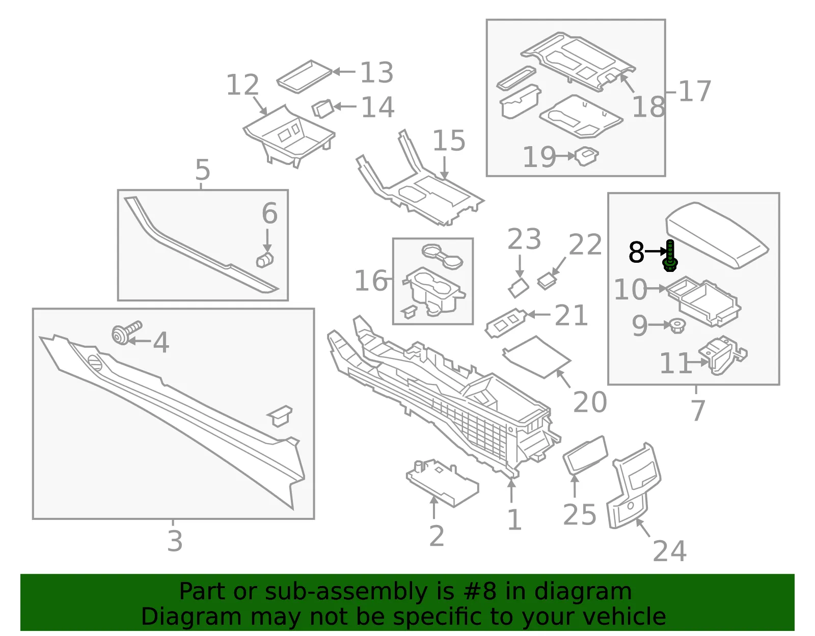 Console Armrest Bumper - Ford (-W716167-S300) - view 6