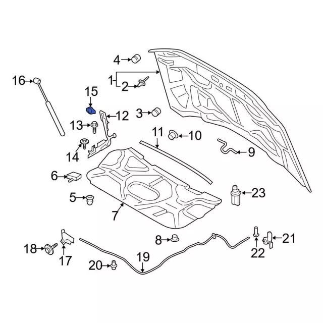 Hinge Nut - Ford (-W716538-S450B) - view 14