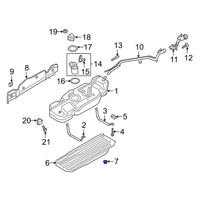 Hinge Nut - Ford (-W716538-S450B) - view 6