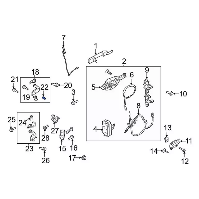 Upper Hinge Retainer Nut - Ford (-W716755-S442) - view 6