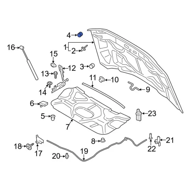 Hood Stop Buffer - Ford (-W719012-S300) - view 7