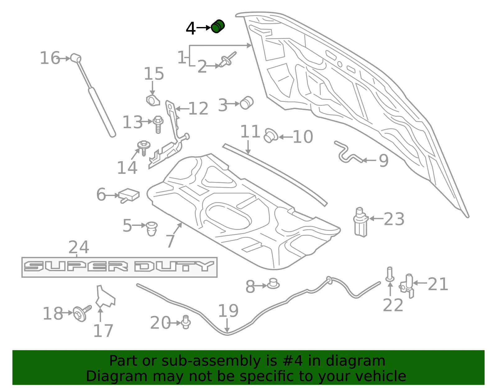 Hood Stop Buffer - Ford (-W719012-S300) - view 9
