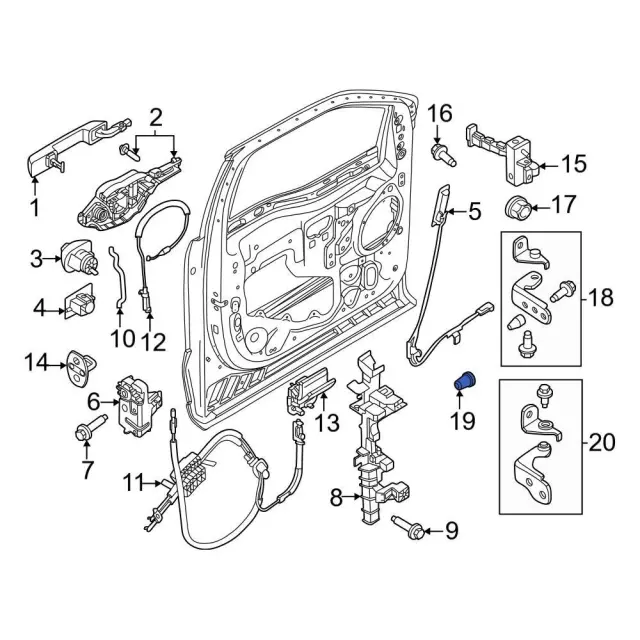 Upper Hinge Nut - Ford (-W719803-S450B) - view 11