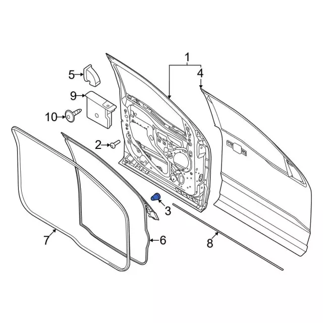Upper Hinge Nut - Ford (-W719803-S450B) - view 22
