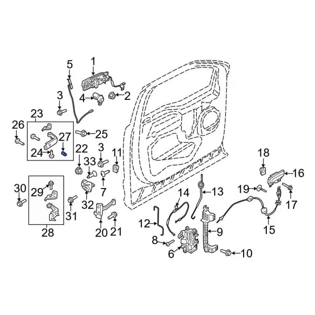 Upper Hinge Nut - Ford (-W719803-S450B) - view 4