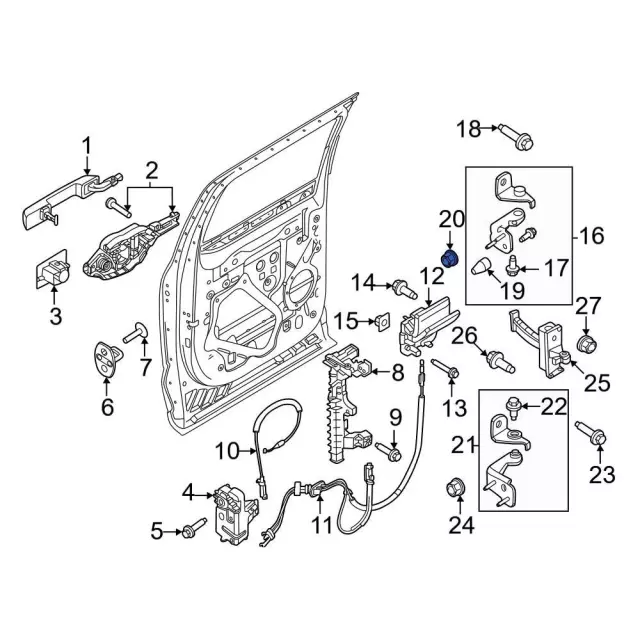 Upper Hinge Nut - Ford (-W719803-S450B) - view 7