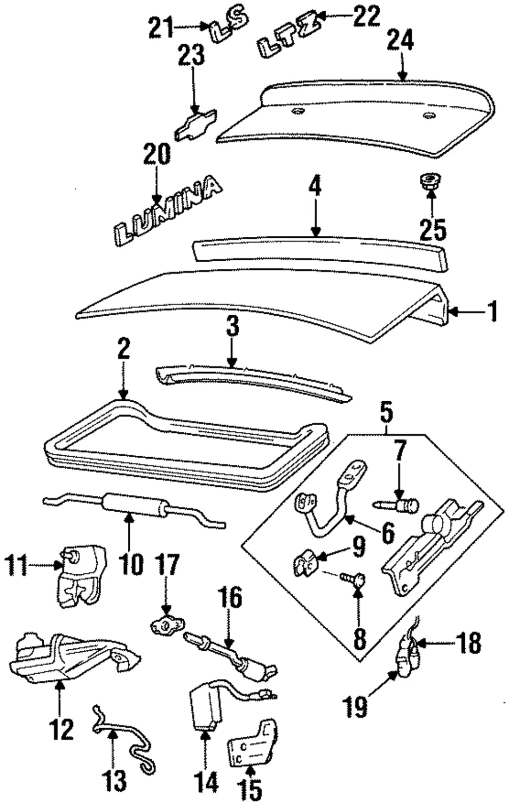 EMBLEM R CMPT LID CHROME B - GM (10189881)