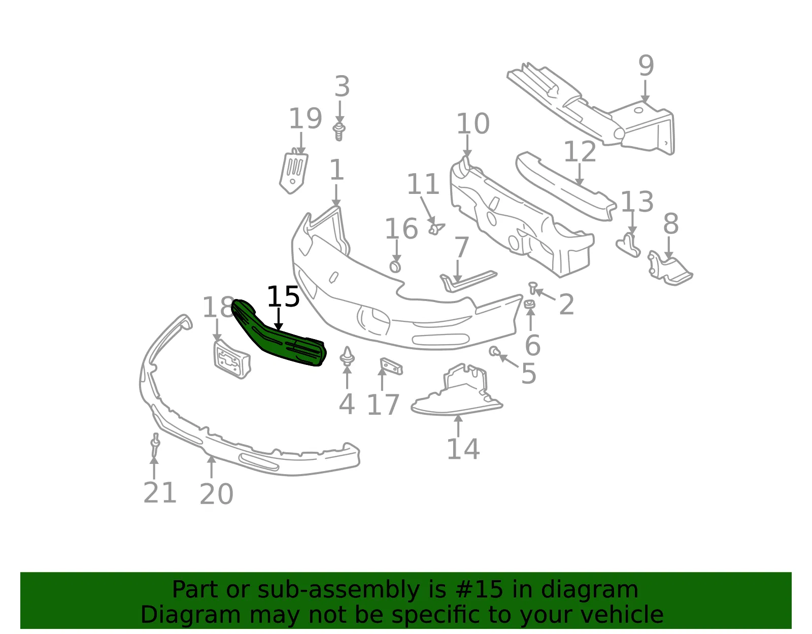Front Grille - GM (10280356) - view 3