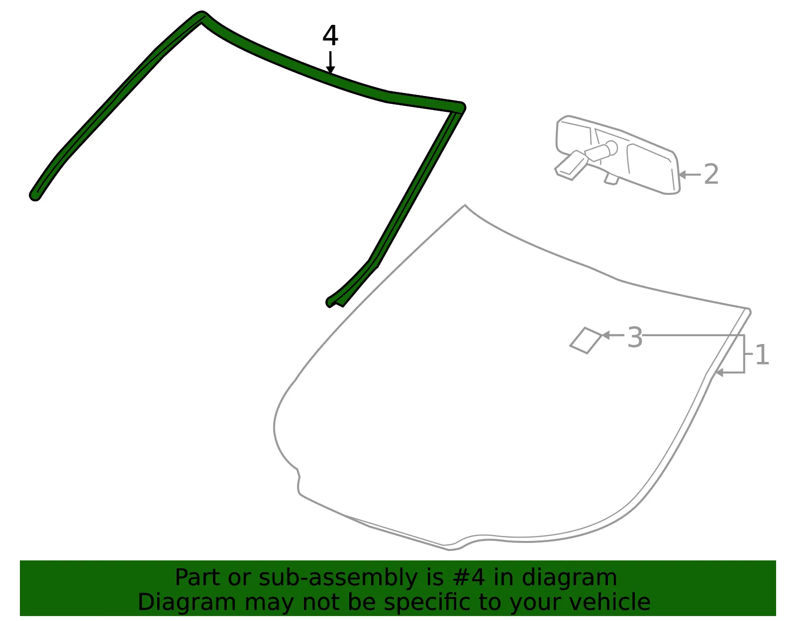 Windshield Molding - GM (10318304) - view 3