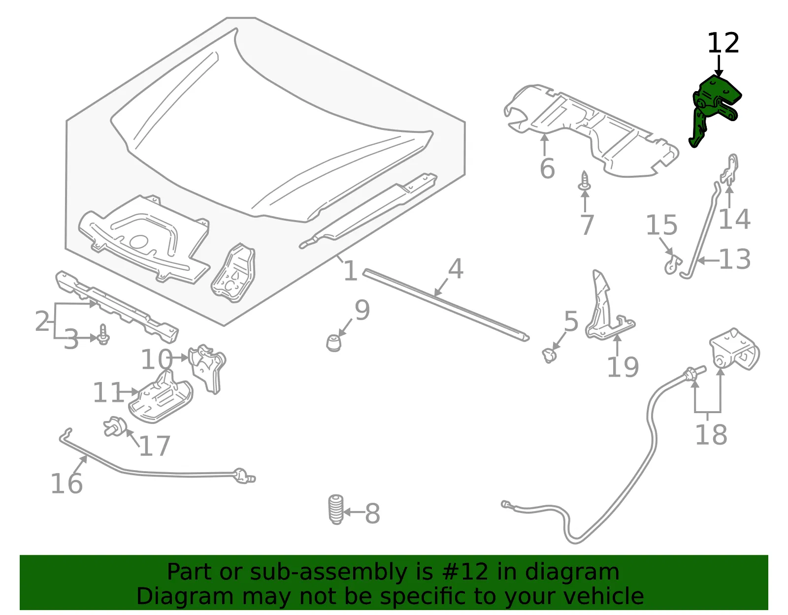 LATCH-HOOD SECD - GM (10318546) - view 2