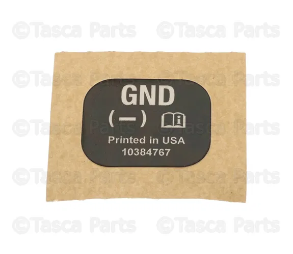 Engine Jump Start Notice Label - GM (10384767)