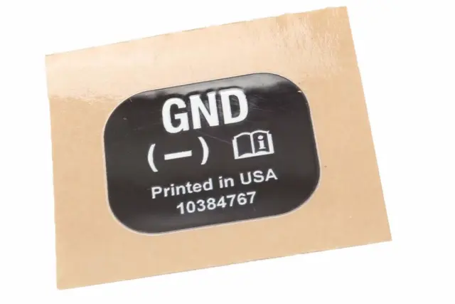 Engine Jump Start Notice Label - GM (10384767) - view 2