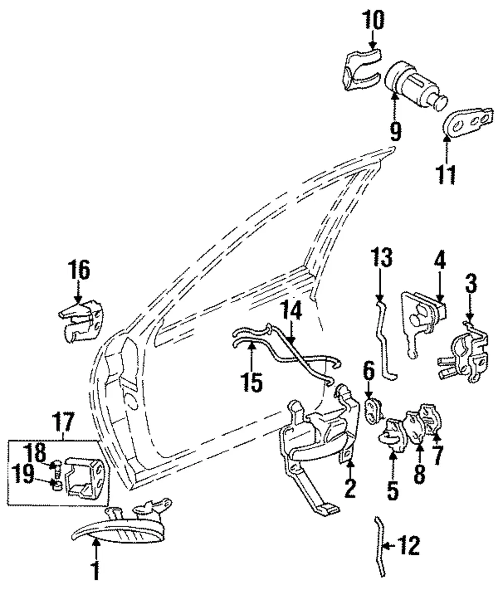 Hinge Assembly Front S/D Lower <Use - GM (10428294)