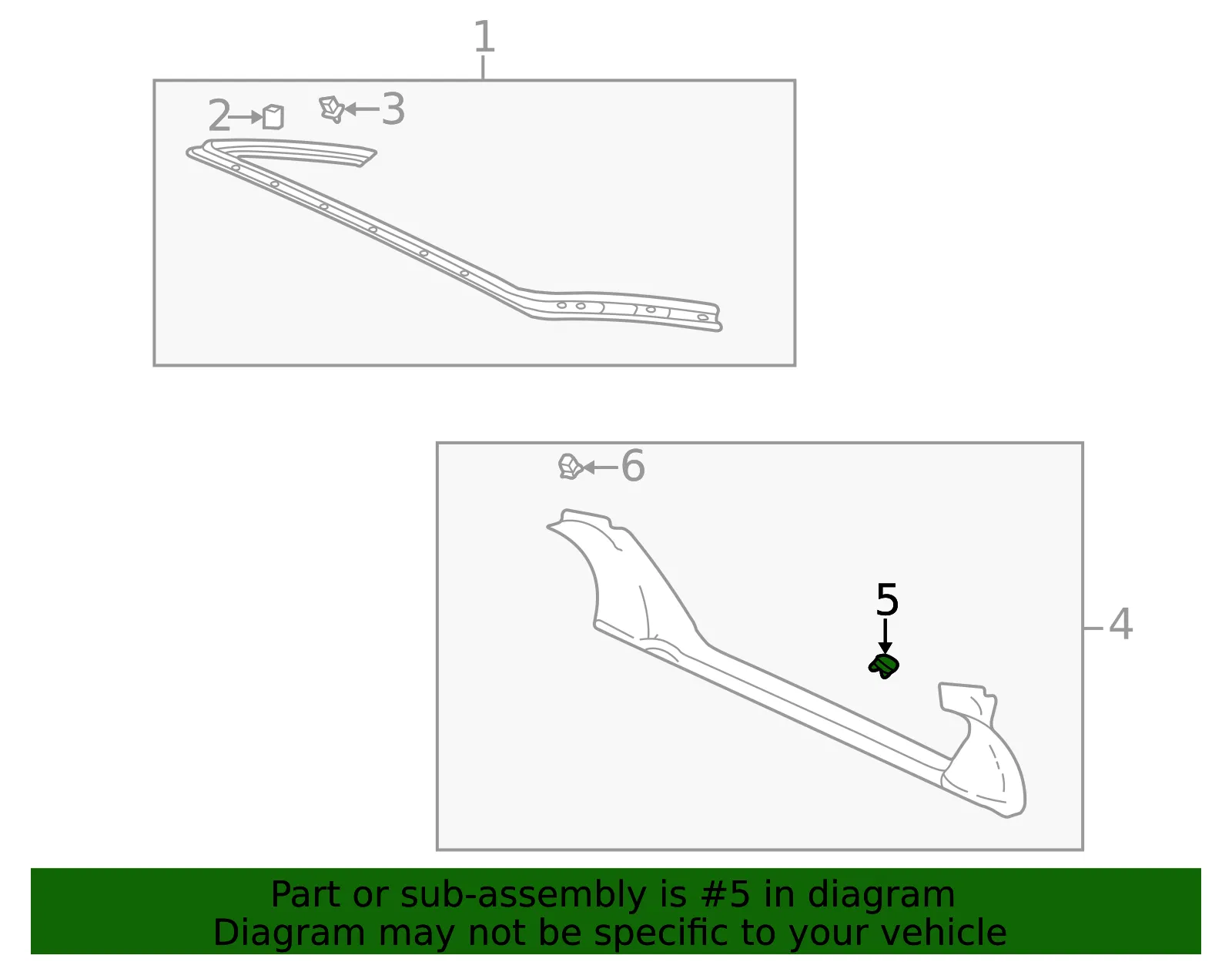 Upper Molding Retainer - GM (10429599) - view 2