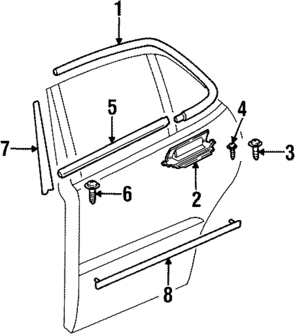 Molding Assembly Rear S/D Center *Wh - GM (10430410)