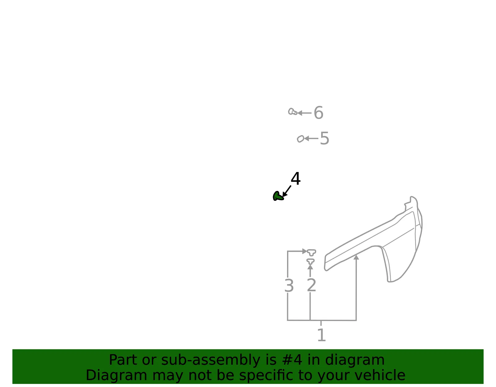 Retainer Rear Bumper Fascia - GM (10436656) - view 2