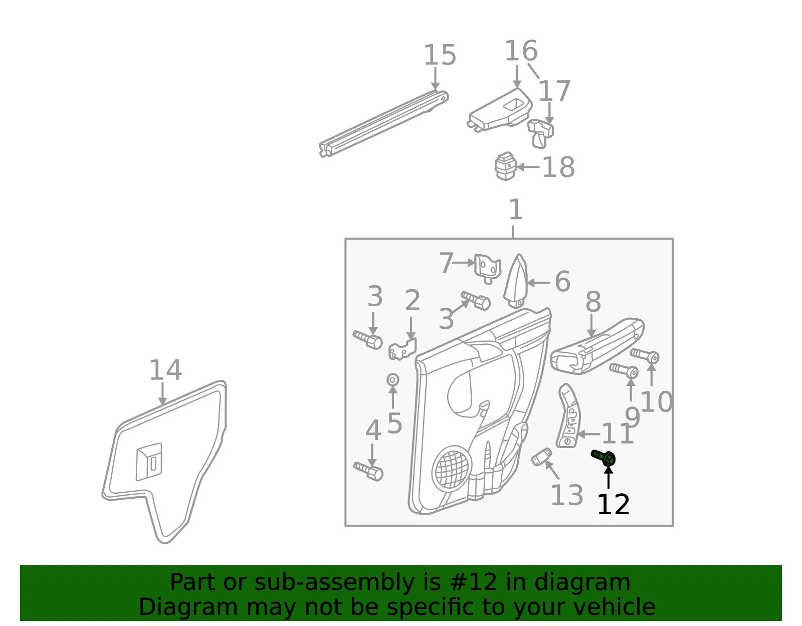 Pull Handle Screw - GM (11518366) - view 3