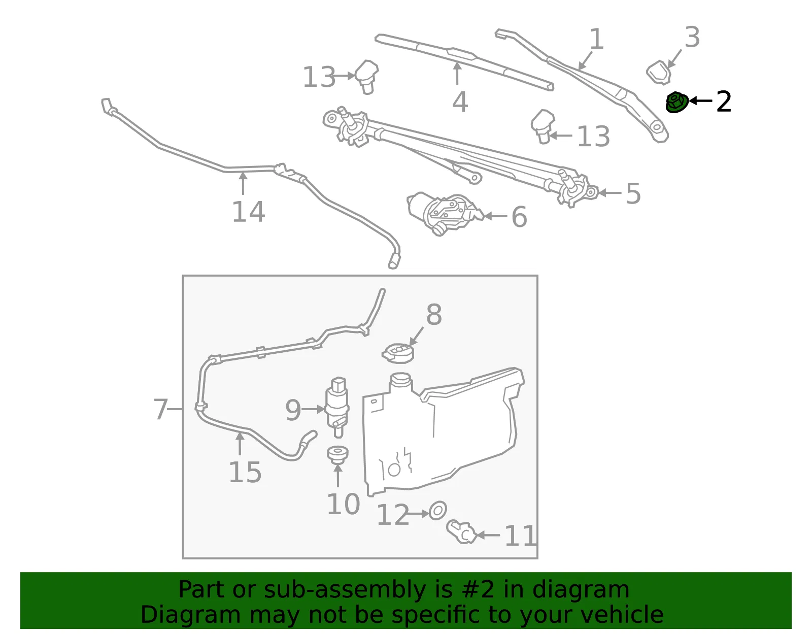 Windshield Wiper Arm Nut - GM (11546460) - view 3