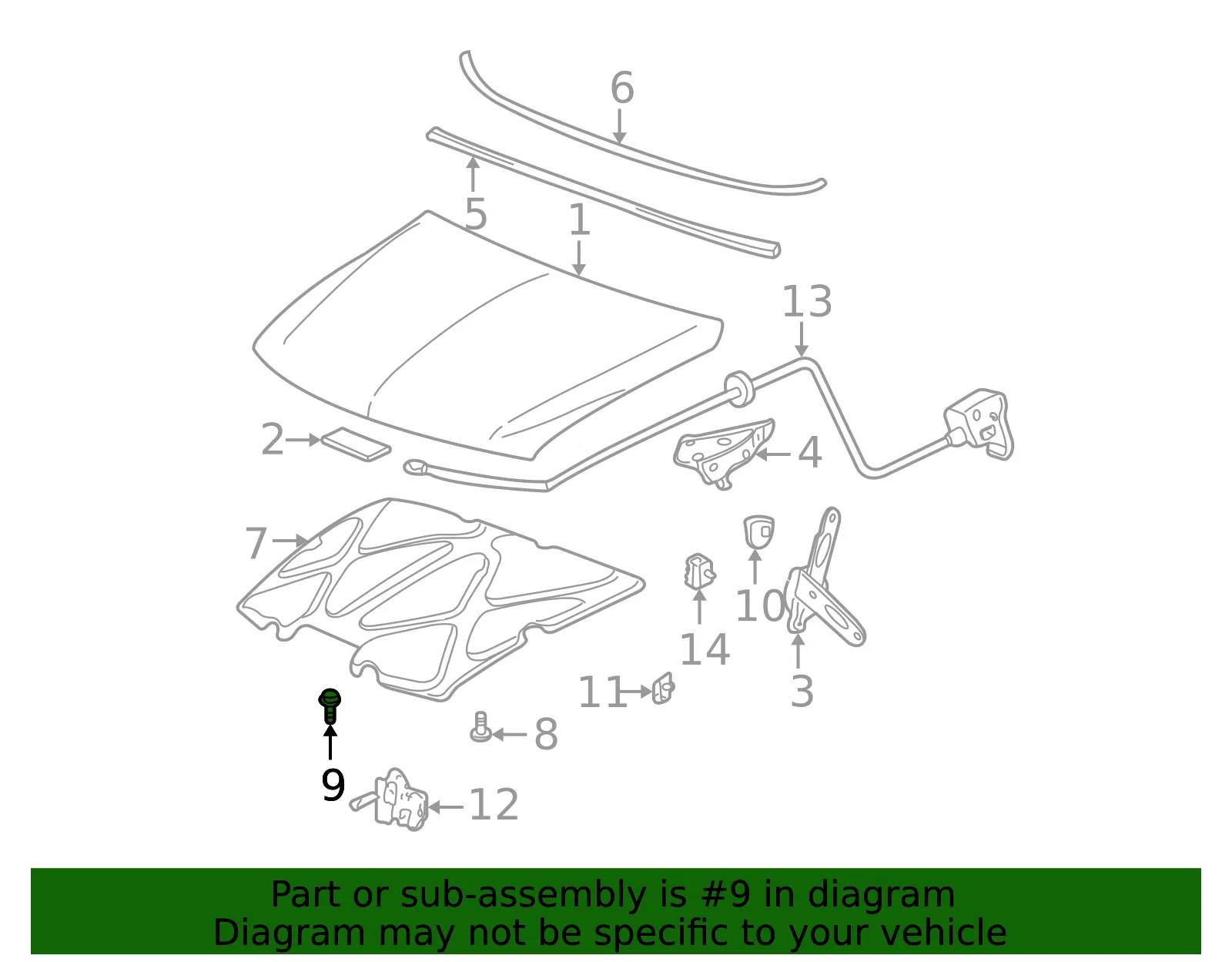 Hood Stop Buffer - GM (11588868) - view 3
