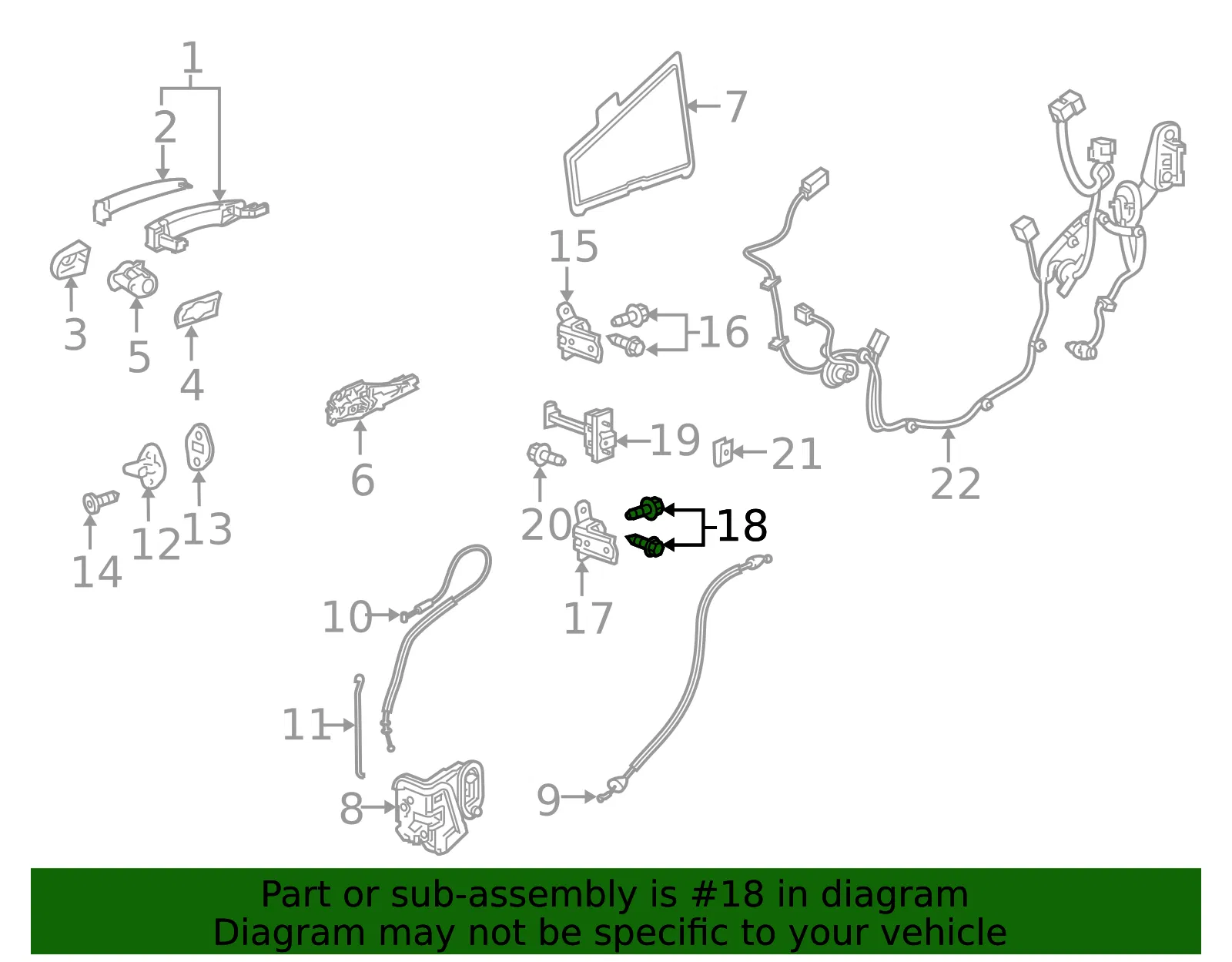 Door Hinge Bolt - GM (11604438) - view 2