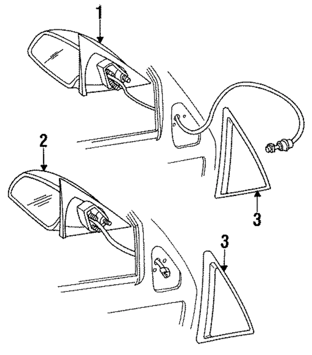 Mirror Assembly O/S Rear View - GM (12335390)