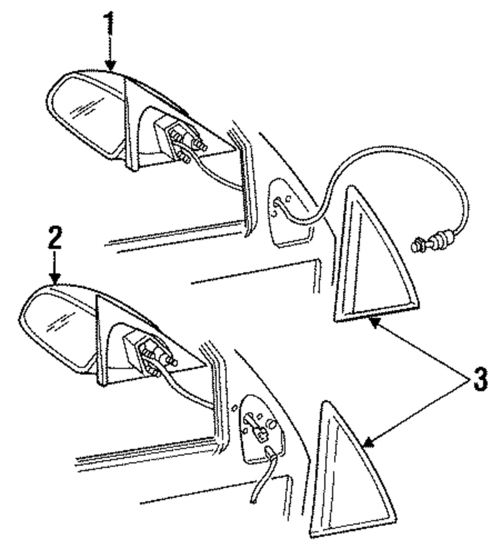 Mirror Assembly O/S Rear View - GM (12335394)