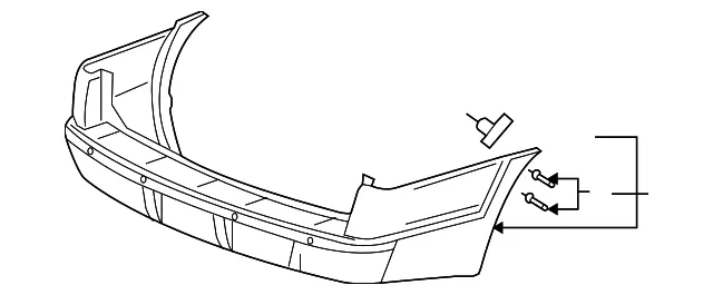 Rear Bumper Cover - GM (12336009)