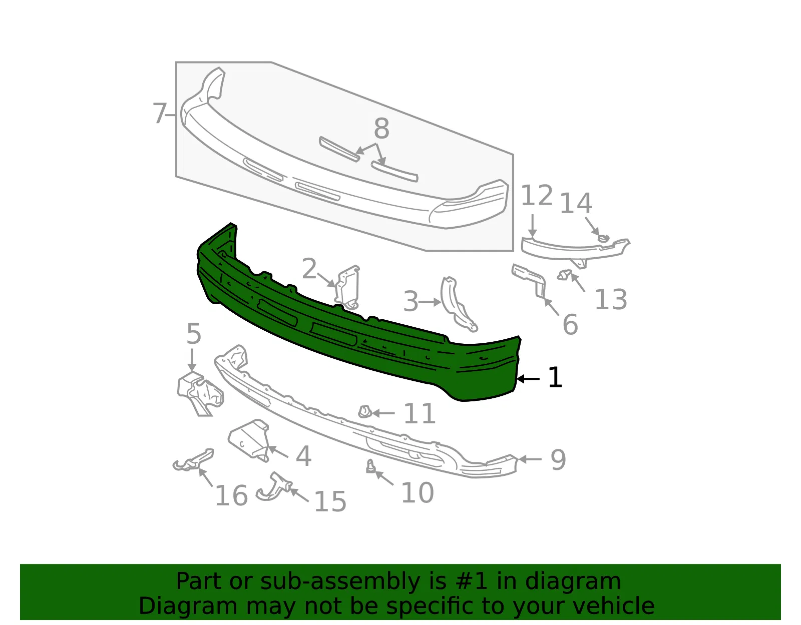 Bumper - GM (12336026) - view 2