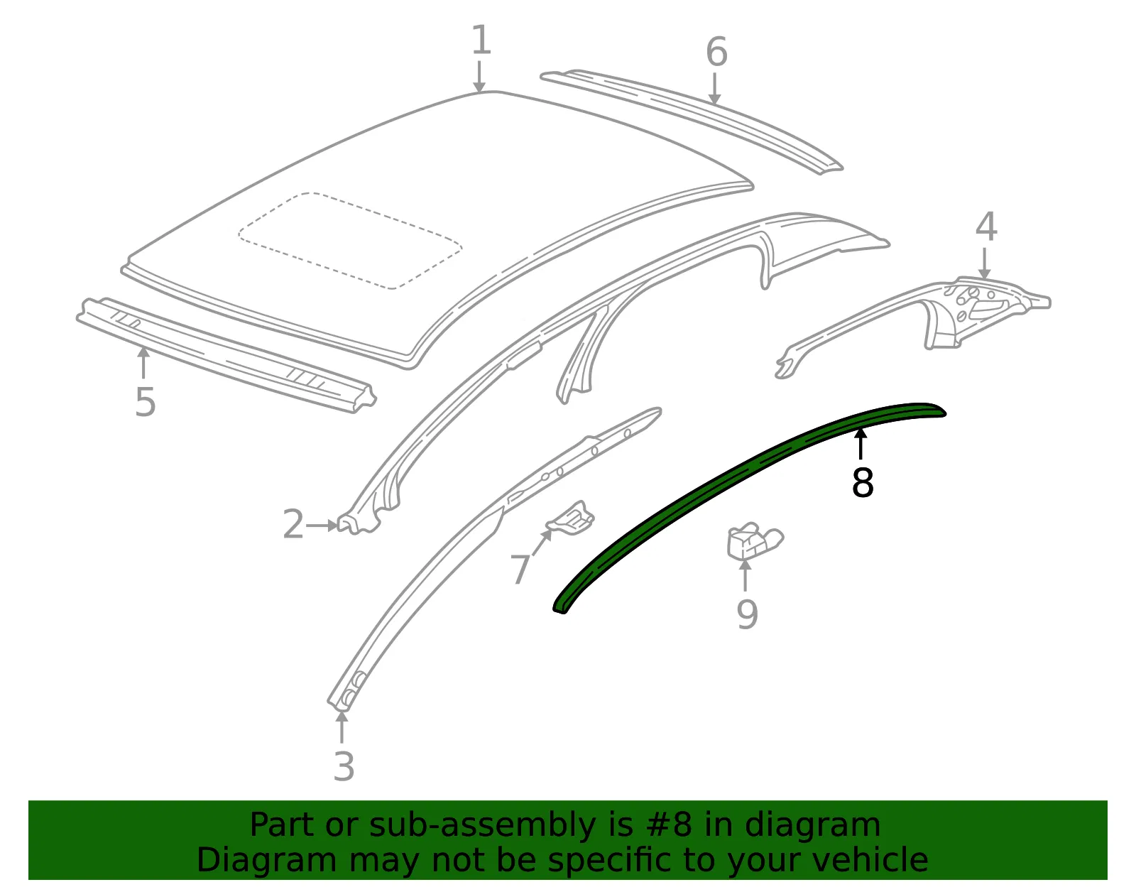 Molding Assembly Rf Panel Jt Rh < - GM (12372222) - view 2